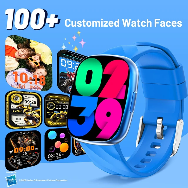 Alt view image 7 of 7 - Kids Smart Watch for Boys & Girls,1.78" HD Touchscreen Fitness Tracker with Heart Rate & Sleep Monitor,IP68 Sports Activity Watch with Pedometer, Birthday Gift for 5-16 Year Olds,Blue