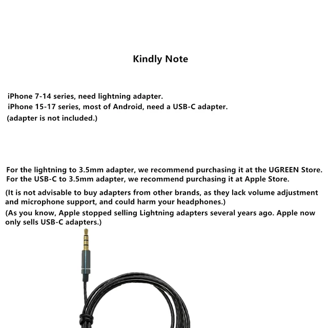 Alt view image 7 of 7 - Air Tube Headphones with 3.5mm Jack, EMF Blocking Earphones, Anti-Radiation Headsets with Ear Hooks, Radiation Free Earbuds, Comfortable & Safe Stereo Sound. (Black)