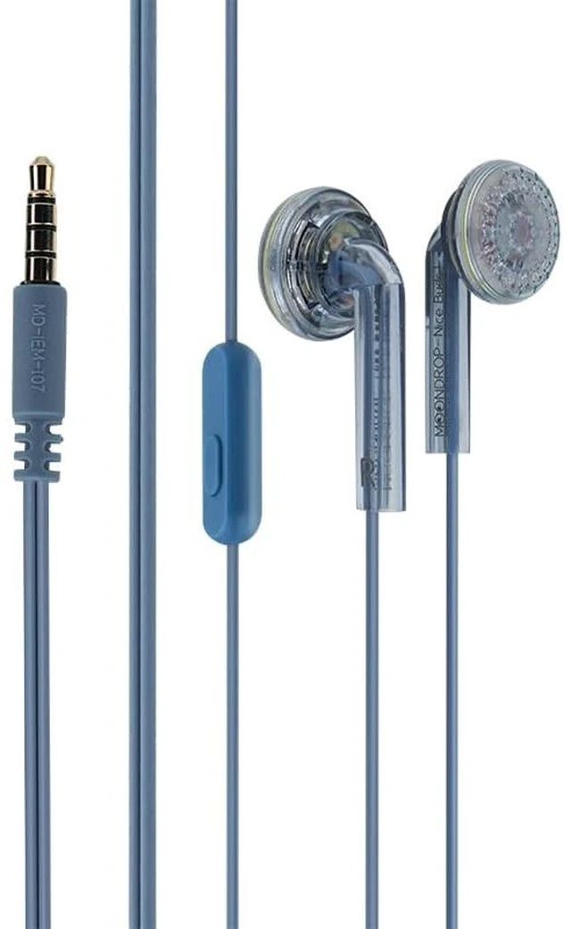 Main image of Nice Buds Flat-Headed Earbuds with 3.5mm Stereo Plug (Blue with mic)