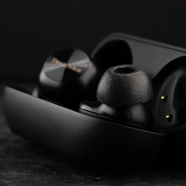 Alt view image 5 of 6 - TWo-220-C Memory Foam Replacement Earbud Tips, Black (S/M/L) 3 Pairs, for Technics EAH-AZ100, Denon PerL Pro, Soundcore, CMF & More, Ultimate Comfort, Secure Fit, Noise Isolation