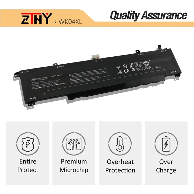 Alt view image 4 of 7 - WK04XL Laptop Battery for HP Victus 16-D 16-E 15-FA 15-FB Omen 16-b 16-c 16-n 16-d0xxx 16-e0xxx 15-fa0xxx 15-fb0xxx 16-b0xxx 16-c0xxx 16-n0xxx 15-fa0029tx 16-D0023DX M39179-005 15.4V 70.07Wh 4-Cell