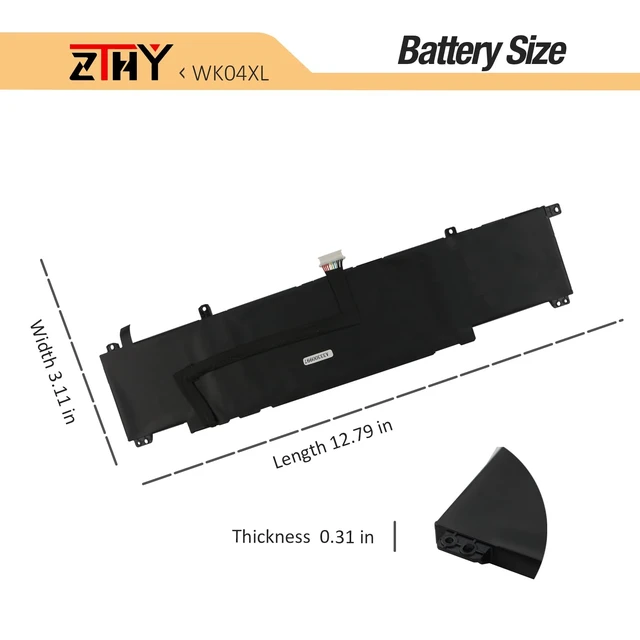 Alt view image 7 of 7 - WK04XL Laptop Battery for HP Victus 16-D 16-E 15-FA 15-FB Omen 16-b 16-c 16-n 16-d0xxx 16-e0xxx 15-fa0xxx 15-fb0xxx 16-b0xxx 16-c0xxx 16-n0xxx 15-fa0029tx 16-D0023DX M39179-005 15.4V 70.07Wh 4-Cell