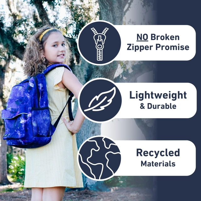 Alt view image 2 of 7 - Kids' Backpack with Lunch Box Set for Boys and Girls, School Bag with Laptop Compartment and Insulated Lunch Bag