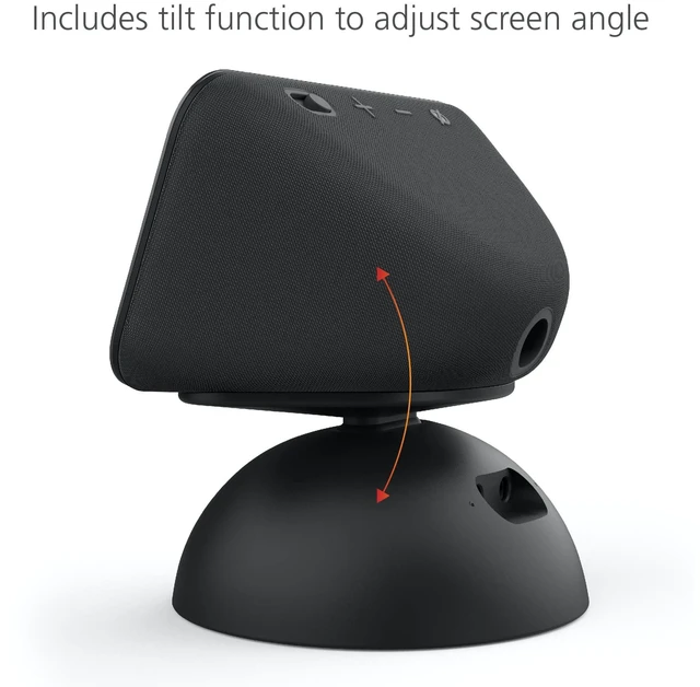 Alt view image 2 of 7 - 2-in-1 Tilt & Battery Stand for Echo Show 5 (3rd Gen, 2023 Release) (Make Your Echo Show Portable) - Charcoal Black