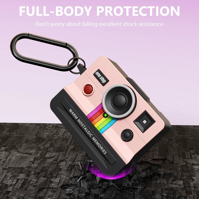 Alt view image 2 of 6 - Case for Apple AirPods Pro 2 Cases with Camera Cover Compatible Anti-Drop Silicone Cover AirPods Pro Accessories Kit Cleaning Tools for Earbuds Keychain Earphone Cases (Pink, Airpods Pro 2/1 Case)