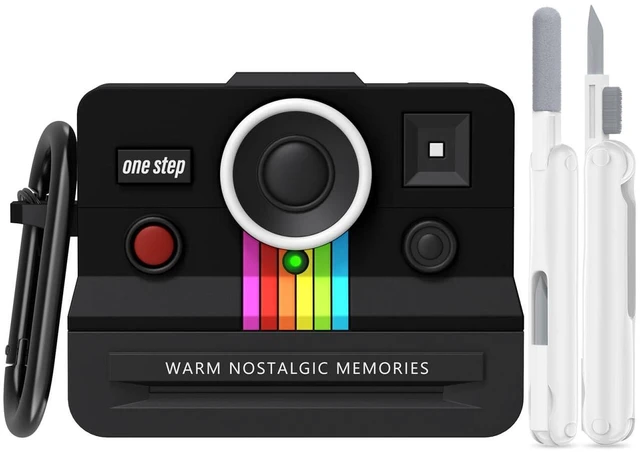 Main image of Case for Apple AirPods Pro 2 Cases with Camera Cover Compatible Anti-Drop Silicone Cover AirPods Pro Accessories Kit Cleaning Tools for Earbuds Keychain Earphone Cases (Black, Airpods Pro 2/1 Case)