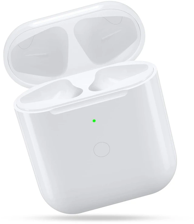 Main image of Charging Case Replacement Compatible with Airpod 2nd Charging Case Supports Bluetooth Pairing and Sync Button, Light-ning charging port and wireless charging(earbuds not included)