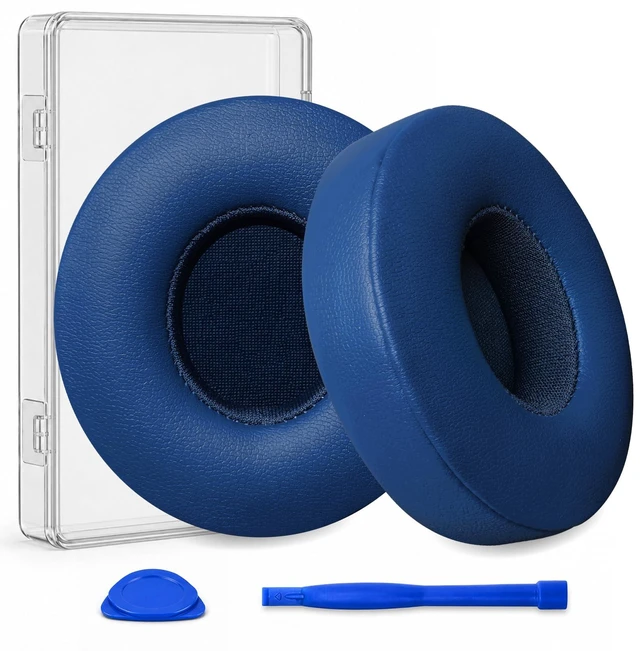 Main image of Replacement Ear Pads for Beats Solo 2 & Solo 3 Wired & Wireless Headphones, Ear Cushions, Ear Cups Cover Repair Parts (Blue)