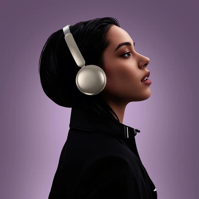 Alt view image 5 of 7 - Q60 Wireless Bluetooth On-Ear Headphones Lightweight Built-in Micphone, 40 Hours Up Battery Life, Bass Mode, Memory Earmuffs (Starlight)