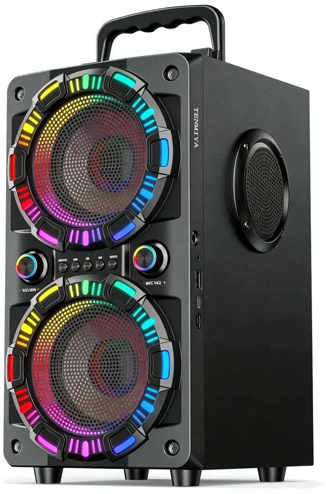 Main image of Portable Bluetooth Speaker A20 Upgrade,100W Loud Powerful Deep Bass 18W Fast Charge, 4-20H Playtime, Party Light Show, TWS, BT5.3, Wireless Speaker for Home Gathering, Backyard, Outdoor, Garage