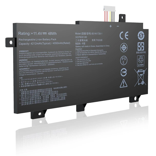 Alt view image 6 of 7 - B31N1726 Battery Replacement for Asus Laptop FX80 FX86 TUF FX505GT FX505GM FX505GE FX505GD FX505DT FX505DV FX505DY FX505 FX504GD FX504GE FX504GM FX504G FFX80 FX80GD FX80G A41LK9H B31BNEH