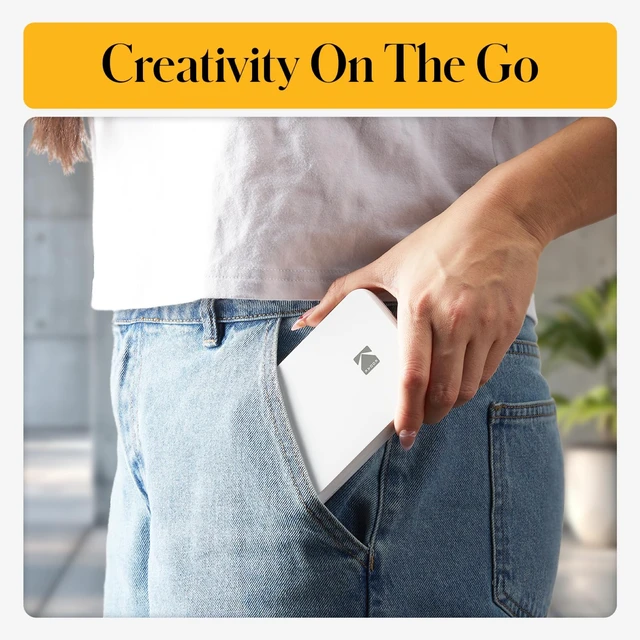 Alt view image 7 of 7 - Step Slim Instant Smartphone Photo Printer - Portable Sleek Color Wireless Mobile Printer - Zink 2x3 Sticky-Back Photos - Print from iOS & Android Devices with Bluetooth w/the Fun App - White