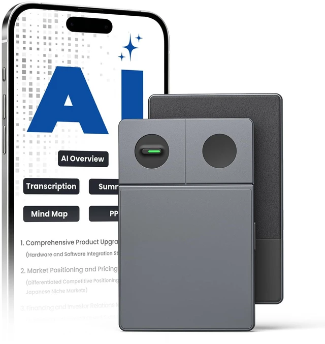 Main image of AI Voice Recorder GPT Agent Auto Transcribe & Summarize 64G Unlimited Smart Q&A, AI Note Taking Recording Device, App Control, 126 Languages for Calls, Meetings, Lectures, Interviews
