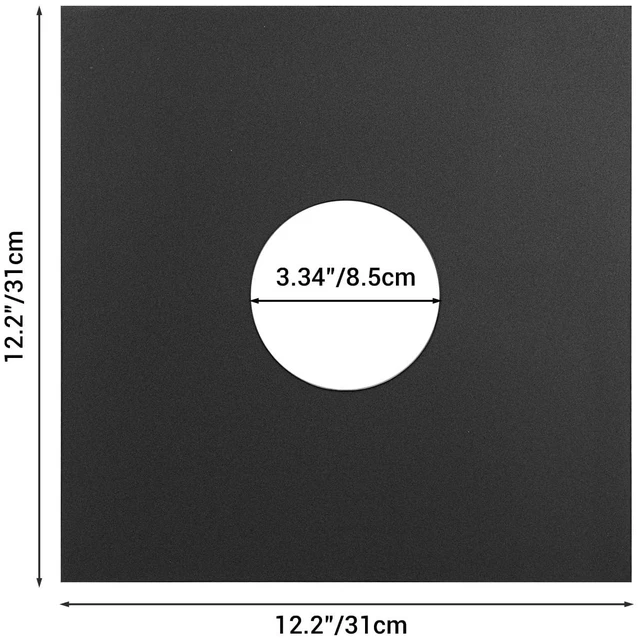 Alt view image 7 of 7 - 10PCS 12in Vinyl Record Sleeves, 350gsm Cardboard Record Covers Blank LP Album Jackets for Labels Heavyweight with Hole for 33 RPM Anti Static Record Storage Protector Matte Black