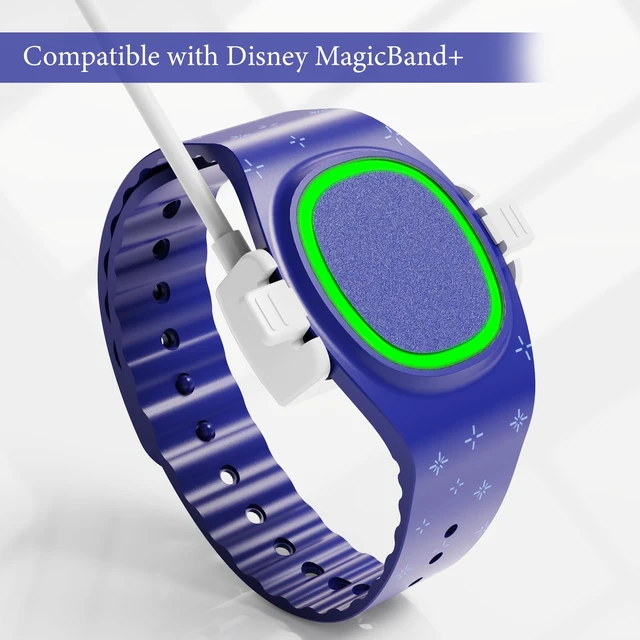 Alt view image 2 of 7 - 2 Pack Compatible with Disney-Magic Band Plus Charger 3.3ft Replacement Charger Only Compatible with Disney-Magic Band+, White