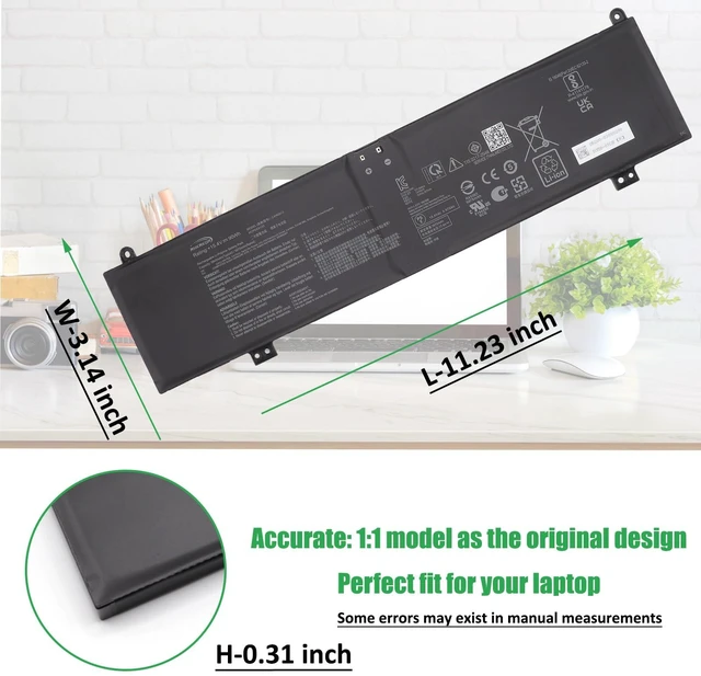 Alt view image 5 of 7 - C41N2013 C41N2013-1 Battery Replacement for Asus ROG Strix G15 G533 For G17 G733 Rog Strix Scar 15 G513 17 G713 Zephyrus M16 GU603 G15 GA503 S17 GX703 Series, 0B200-03880000 15.4V 90Wh