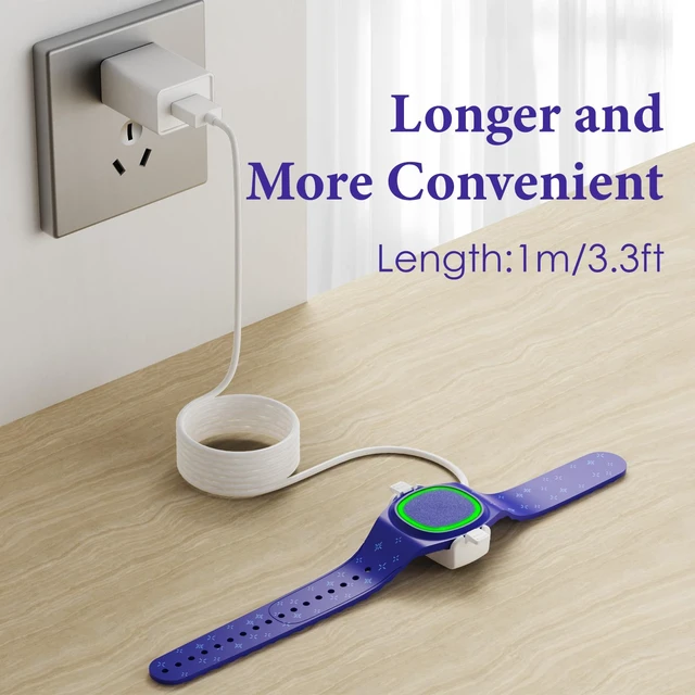 Alt view image 7 of 7 - 2 Pack Compatible with Disney-Magic Band Plus Charger 3.3ft Replacement Charger Only Compatible with Disney-Magic Band+, White