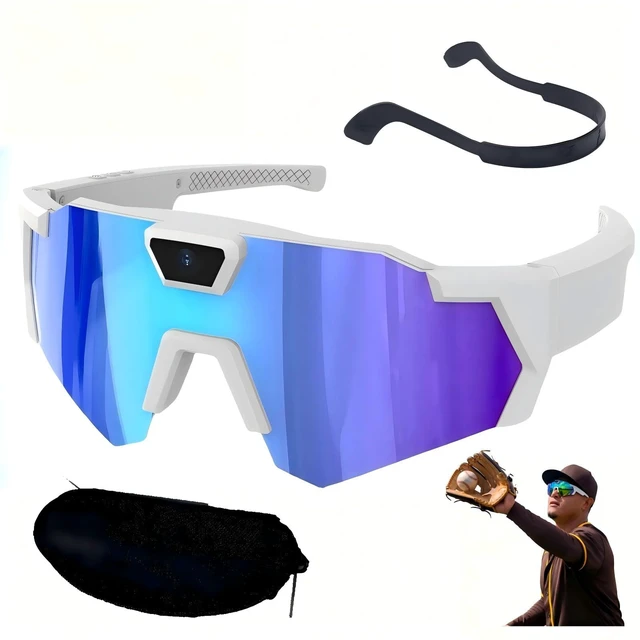 Main image of 64GB POV Baseball Sunglasses w Camera, Sports Camera Glasses for Softball, Cycling, Hiking, Running, Golf, Fishing