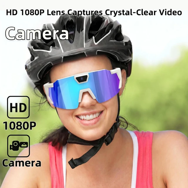 Alt view image 5 of 7 - 64GB POV Baseball Sunglasses w Camera, Sports Camera Glasses for Softball, Cycling, Hiking, Running, Golf, Fishing