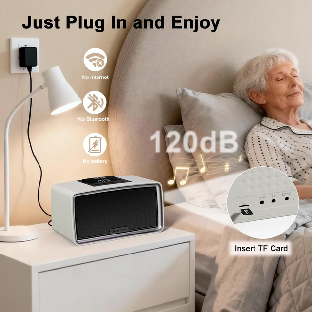 Alt view image 3 of 7 - Simple Music Player for Seniors & Elderly, MP3 Player with Large Button 32GB TF Card, Adjustable Volume, Playback Memory & One-Touch Play for Dementia, Alzheimer's & Visually Impaired, Gray