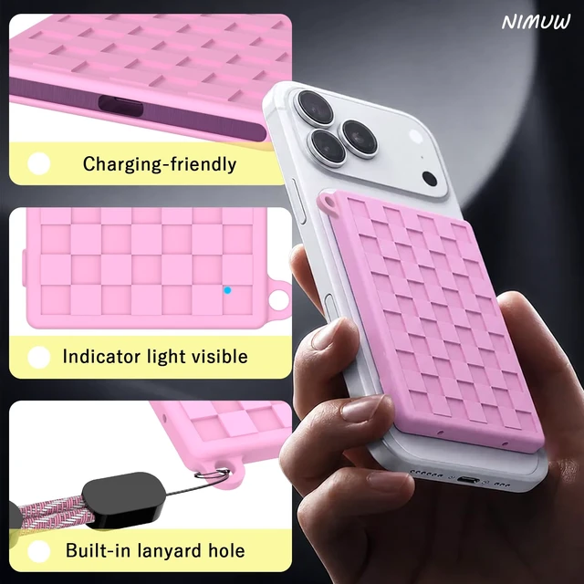Alt view image 4 of 7 - Shockproof Silicone Case for Pocket AI Voice Recorder, Pink Protective Cover, Extra Ultra-Slim, Scratch-Resistant, for Meetings & Travel