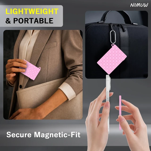 Alt view image 3 of 7 - Shockproof Silicone Case for Pocket AI Voice Recorder, Pink Protective Cover, Extra Ultra-Slim, Scratch-Resistant, for Meetings & Travel
