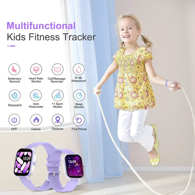 Alt view image 4 of 7 - Kids Watch, IP68 Waterproof Smart Watch with 19 Sport Modes, Pedometer, 19 Sports Modes, Great Tracker Gift for Kids