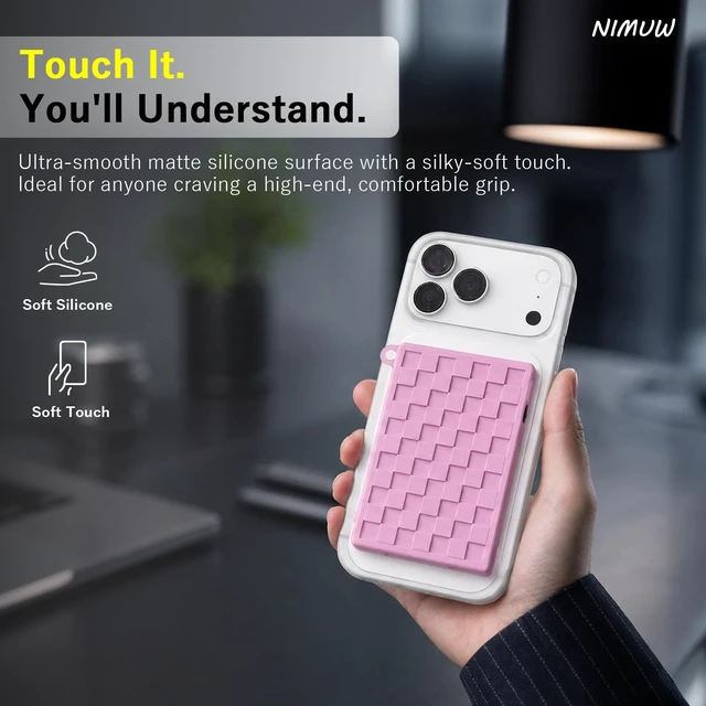 Alt view image 6 of 7 - Shockproof Silicone Case for Pocket AI Voice Recorder, Pink Protective Cover, Extra Ultra-Slim, Scratch-Resistant, for Meetings & Travel
