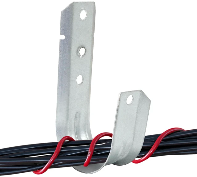 Main image of 25 Pack 2" Heavy Duty Cable Support J Hooks, Cable and Wire Support J-Hook Hangers for Wall Mounting and Attaching to Vertical Surfaces