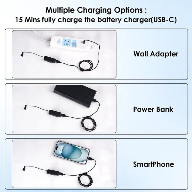 Alt view image 5 of 7 - Battery Pack Charger for RayBan Meta Display, Portable Charger for Meta Glasses Accessories, Wearable Mini Power Bank for Meta Display