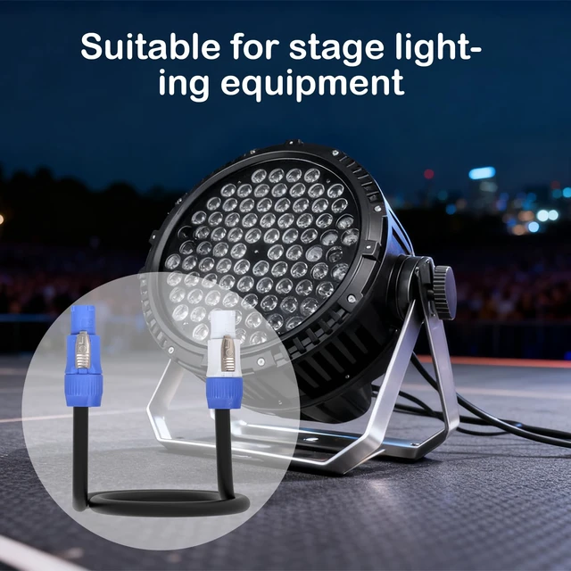 Alt view image 6 of 7 - PowerCon Power Cable 12AWG 3 Pin PowerCon Cable Extension Cable,1M/3FT 3-Pin PowerCon Input to Output for LED Screen Beam Moving Head Light, Stage Light Power,Audio Video Equipment & More