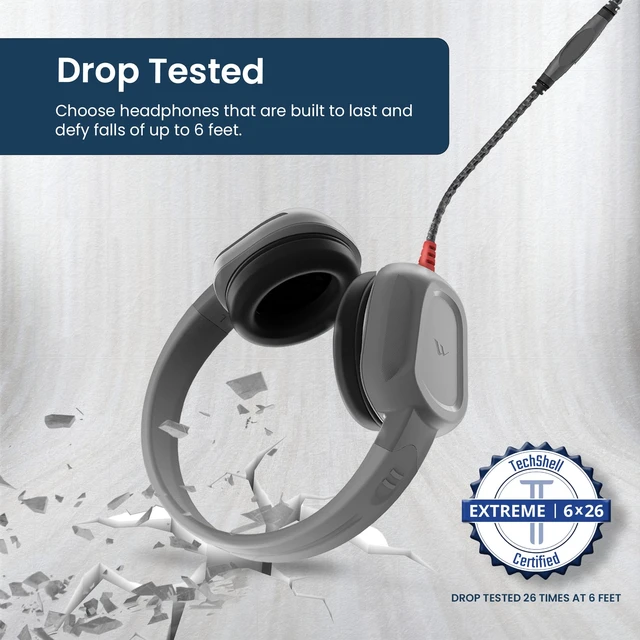 Alt view image 4 of 6 - Rugged 2 Wired Headphones with Mic, 3.5mm Reliable Drop Tested and Comfortable for Kids K-12 Students Classroom and School Use