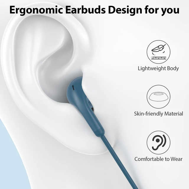 Alt view image 5 of 7 - USB C Earbuds Headphones for iPad 10th Gen for iPhone Duo 18 Pro 17 15 Blue USB-C Wired Earphones with Mic Volume Control Noise Isolating HiFi Stereo Type C Headset for Google Pixel 11 Pro/Galaxy S26