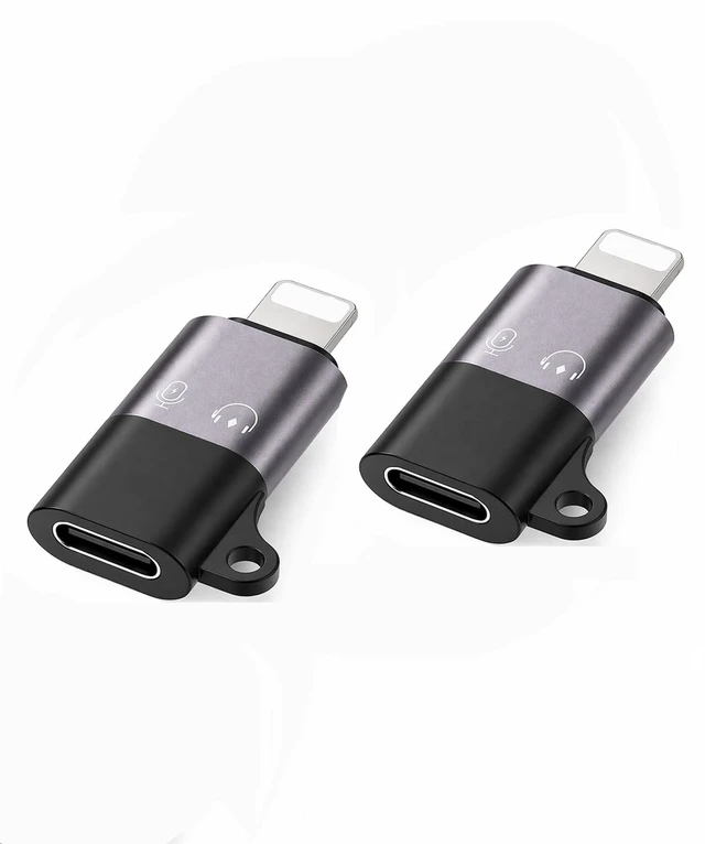 Main image of for Microphone Receiver Type-C to Lighting Adapter, USB-C to Lighting Converter for DJI Mic Mini,Mic 2,Mic 3 Compatible with i-Phone 14/13/12/11, XS Mac, PC (2pcs)