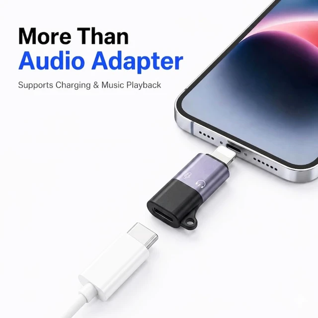 Alt view image 5 of 6 - for Microphone Receiver Type-C to Lighting Adapter, USB-C to Lighting Converter for DJI Mic Mini,Mic 2,Mic 3 Compatible with i-Phone 14/13/12/11, XS Mac, PC (2pcs)