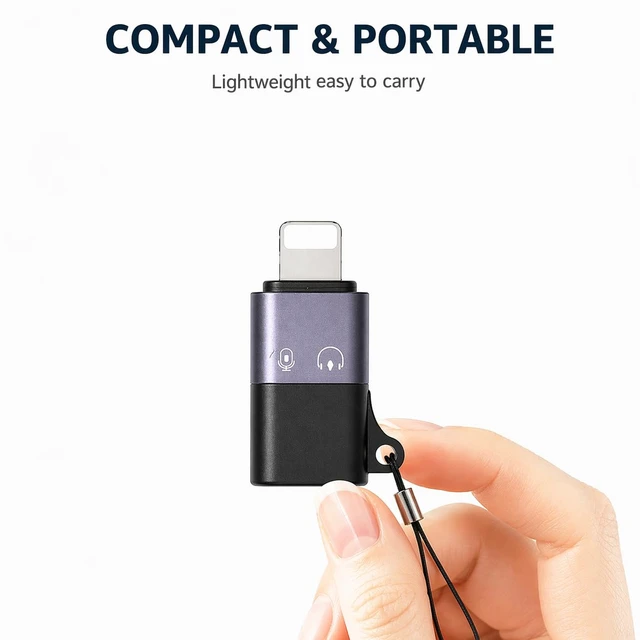 Alt view image 6 of 6 - for Microphone Receiver Type-C to Lighting Adapter, USB-C to Lighting Converter for DJI Mic Mini,Mic 2,Mic 3 Compatible with i-Phone 14/13/12/11, XS Mac, PC (2pcs)