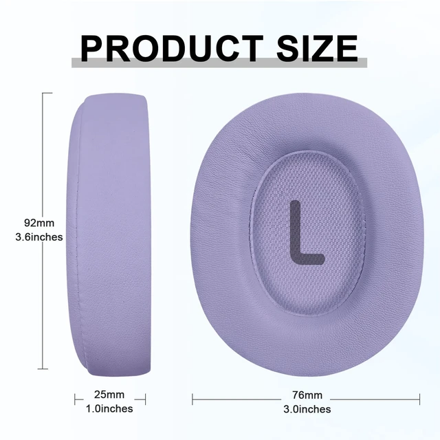 Alt view image 3 of 7 - Replacement Ear Pads for JBL Tune 700(700BT)/710(710BT)/720(720BT)/750(750BT,750BTNC)/760(760NC)/770(770NC) Headphones, Headset Ear Cushions, Headset Earpads, Ear Cups Cover (Purple)