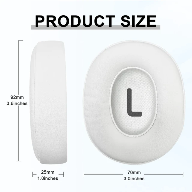 Alt view image 3 of 7 - Replacement Ear Pads for JBL Tune 700(700BT)/710(710BT)/720(720BT)/750(750BT,750BTNC)/760(760NC)/770(770NC) Headphones, Headset Ear Cushions, Headset Earpads, Ear Cups Cover-White