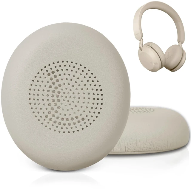Main image of Ear Pads Replacement for Jabra Evolve2 65 40 Elite 45h On-Ear (Gold Beige) For Evolve2 65MS 65UC USB/ Evolve2 40UC 40MS USB Ear Cushions with Protein Leather