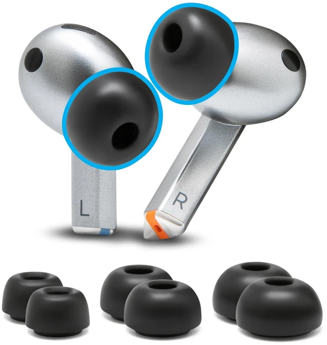 Main image of TipZ Galaxy - Memory Foam Ear Tips for Samsung Galaxy Buds Pro 3 & Pro 4 Made by Wicked Cushions Improved Comfort, Tighter Seal & Better Foam Rebound Time Black
