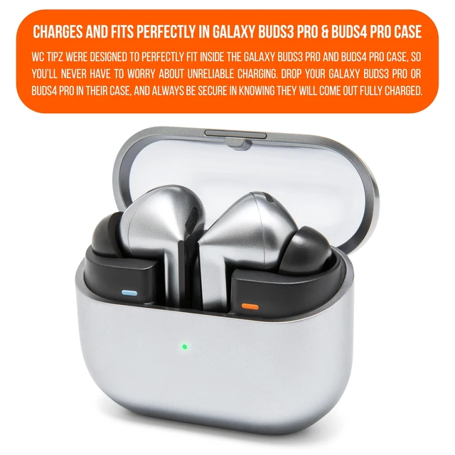 Alt view image 5 of 7 - TipZ Galaxy - Memory Foam Ear Tips for Samsung Galaxy Buds Pro 3 & Pro 4 Made by Wicked Cushions Improved Comfort, Tighter Seal & Better Foam Rebound Time Black