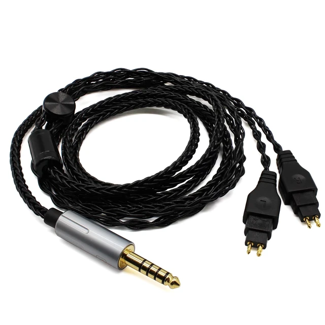 Alt view image 2 of 7 - 4.4mm Balanced Cable Replacement Upgrade Cord Compatible with Sennheiser HD600 HD650 HD660S HD660S2 HD6XX HD580 HD58X Headphones Silver Plated Copper Cable 5ft/1.5m