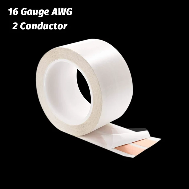 Alt view image 2 of 7 - 16-Gauge Hidden Flat Speaker Wire Audio Cable Wire (50ft+2 Connectors-C) Super Flat Ghost Wire Suitable for Audio Wire, LED Lighting and Other Low Voltage Appliance Connection
