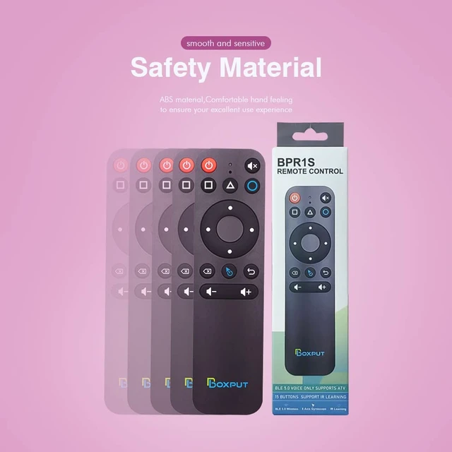 Alt view image 7 of 7 - BPR1S BT Remote IR Learning Remote with Air Mouse and Voice Control Universal Replacement Remote for ATV Android Box TV Stick Set-Top Box