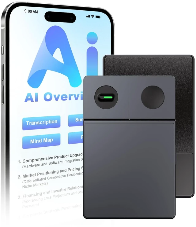 Main image of AI Voice Recorder GPT Agent Auto Transcribe & Summarize 64G Unlimited Smart Q&A, AI Note Taking Recording Device, App Control, 126 Languages for Calls, Meetings, Lectures, Interviews