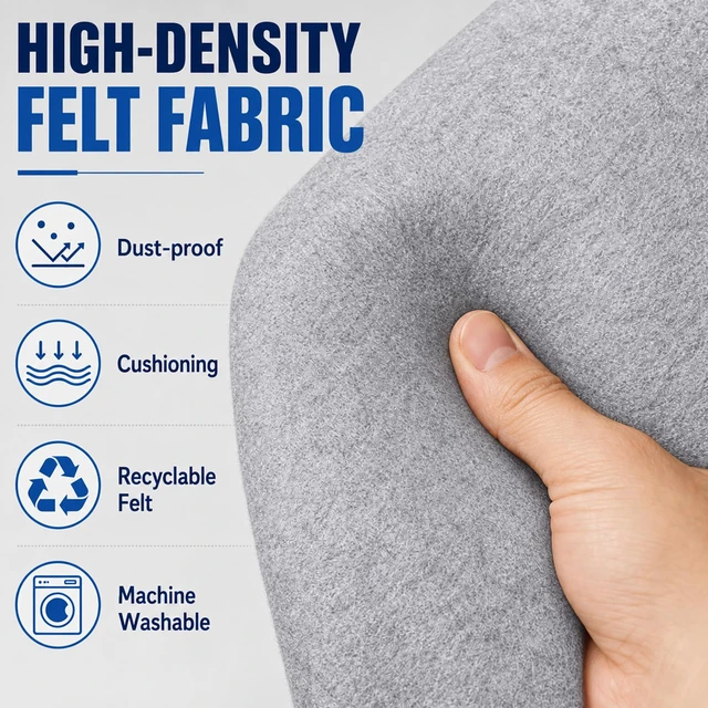 Alt view image 3 of 7 - 60"-65 TV Cover for Moving & Shipping, Dust Anti-Scratch TV Screen Cover Tear Resistance Thick Felt Cover with Bottom Straps, Reusable Anti-Scratch TV Protector, Heavy Duty Felt Anti-Scratch Dust