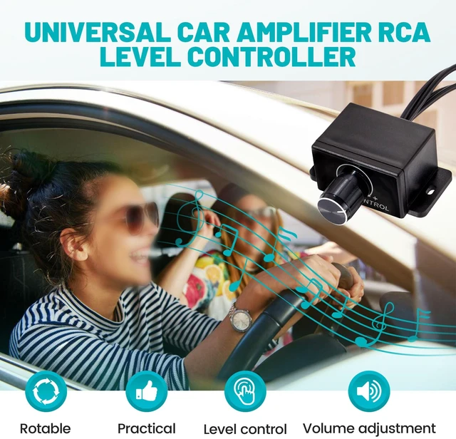 Alt view image 7 of 7 - Universal Car Amplifier RCA Level Controller, Car Audio Bass Control Knob, High Quality Sub Amp Volume Control Cable for Car, Motorcycle, Speakers, Home Theater