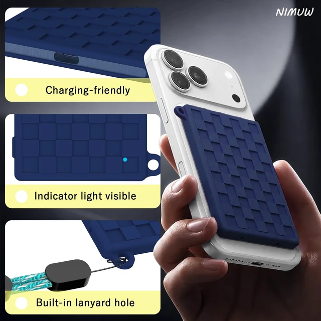 Alt view image 4 of 7 - Shockproof Silicone Case for Pocket AI Voice Recorder, Dark Blue Protective Cover, Extra Ultra-Slim, Scratch-Resistant, for Meetings & Travel