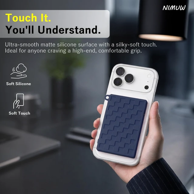 Alt view image 6 of 7 - Shockproof Silicone Case for Pocket AI Voice Recorder, Dark Blue Protective Cover, Extra Ultra-Slim, Scratch-Resistant, for Meetings & Travel