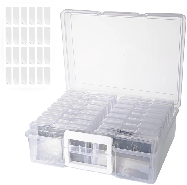 Main image of Plastic Photo Storage Box With 4×6 inch Photo Cases,Photo Keeper Picture Storage Containers,16pcs photo organizers and storage For Photos,Picture,Greeting Card,Stickers,Seed,Craft Supplies